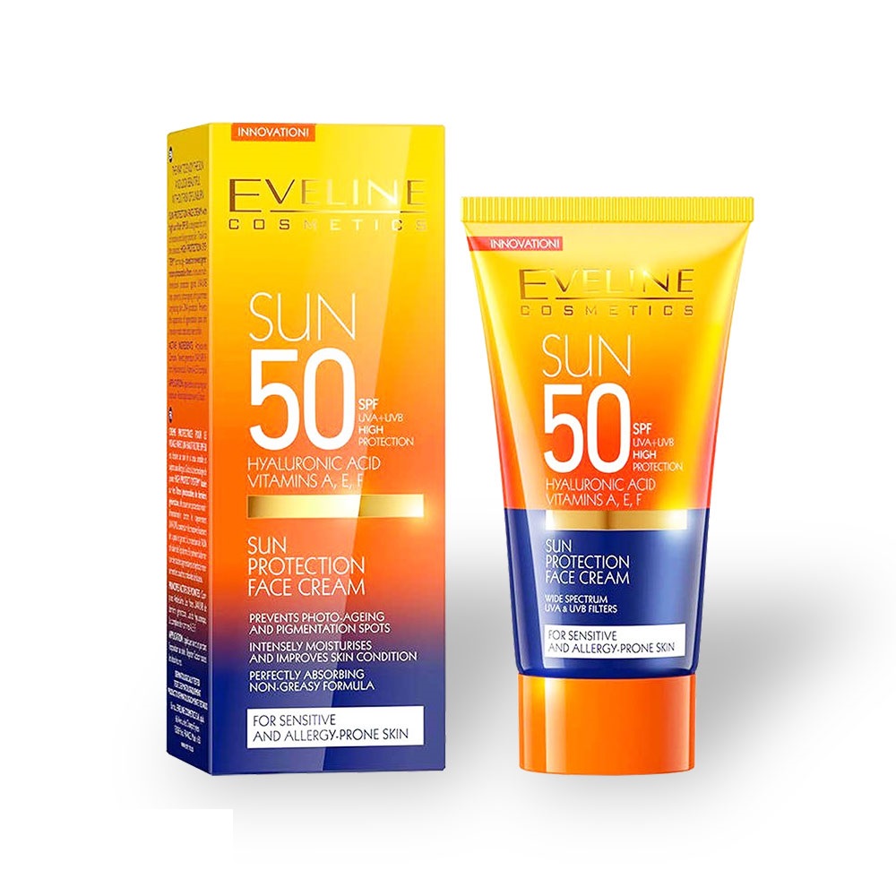 ضد آفتاب روشن کننده پوست های حساس spf 50 اولاین 50 میل